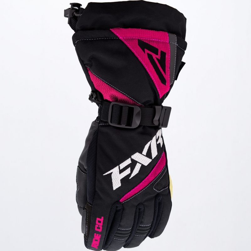 FXR Youth Helix Race Glove 22, black/fuchsia