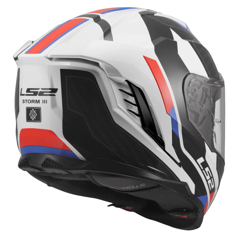 LS2 FF818 Storm III Sporty MC-Hjelm, hvit/blå/rød