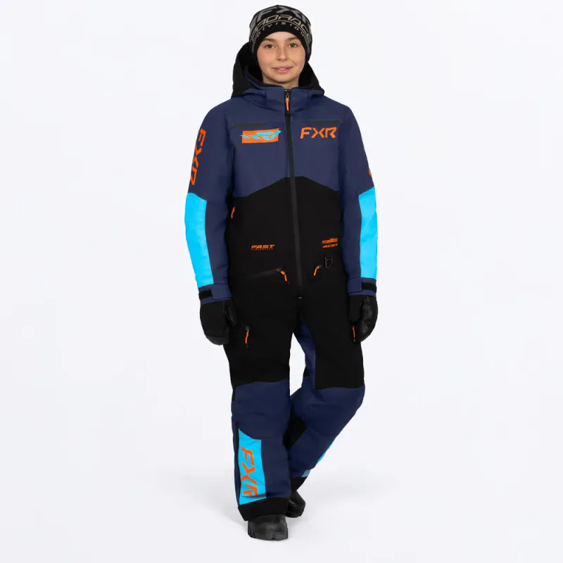 FXR Yth Vertical Monosuit 27, midnight/blue/orange