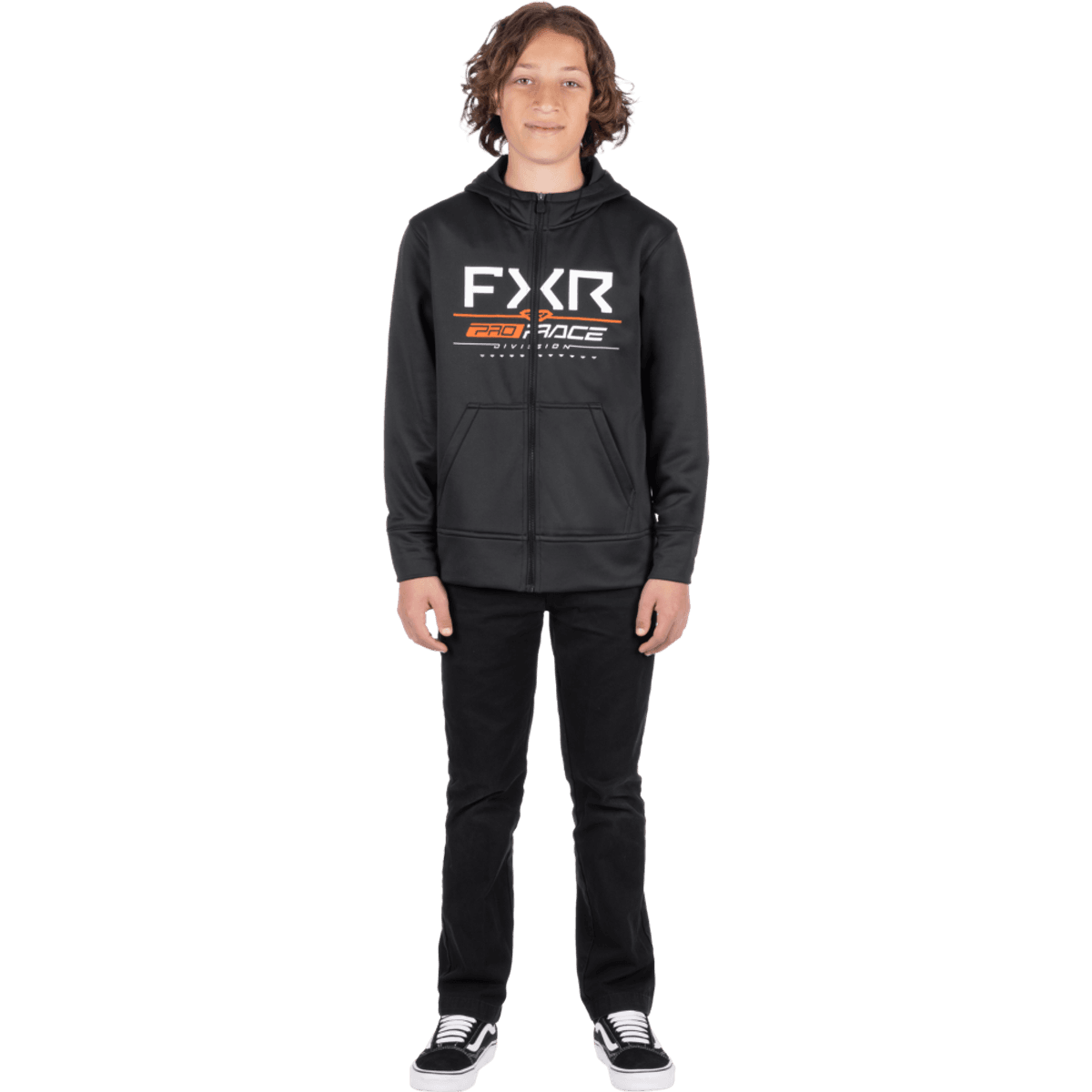 FXR Yth Race Division Tech Zip Hoodie 26, black/orange