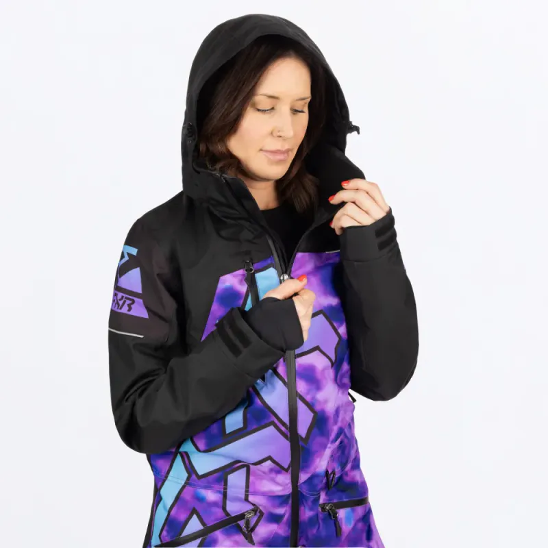 FXR W CX Lite Monosuit 23, black/purple dye