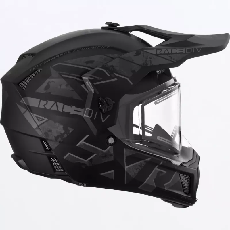 FXR Clutch X Evo Helmet W/ E Shield 23, stealth black