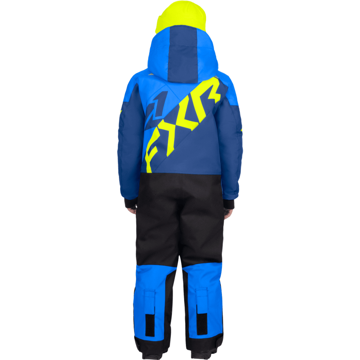 FXR Ch Cold Cross CX Monosuit 26, blue/dark blue/hivis