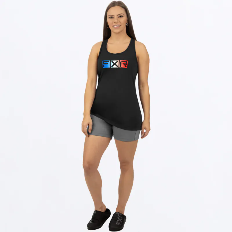 FXR W Podium Premium singlet, sort/liberty