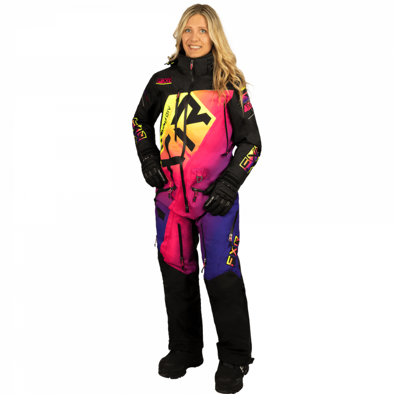 FXR W CX F.A.S.T. Ins Monosuit 23, black/neon fusion